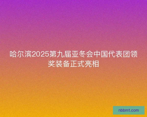 哈尔滨2025第九届亚冬会中国代表团领奖装备正式亮相